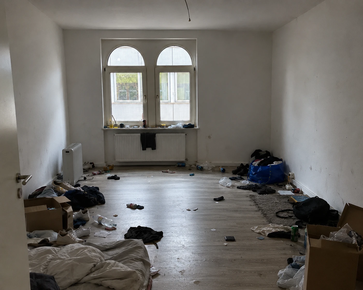 Volle, unaufgeräumte Wohnung mit Nachlass vor der Entrümpelung